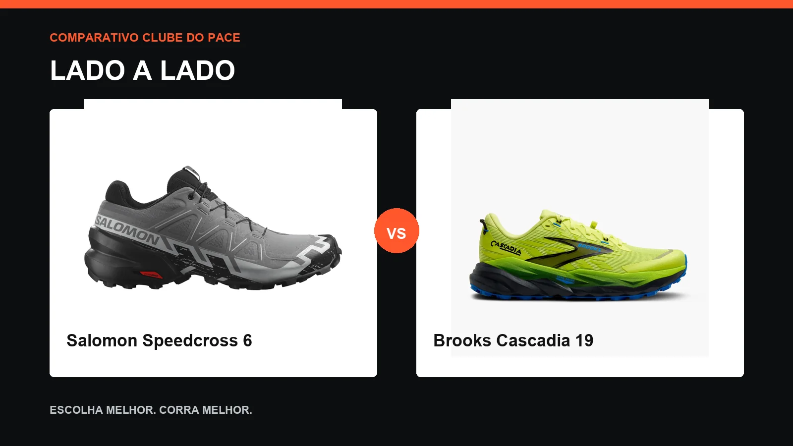 Comparativo Salomon Speedcross 6 vs Brooks Cascadia 19
