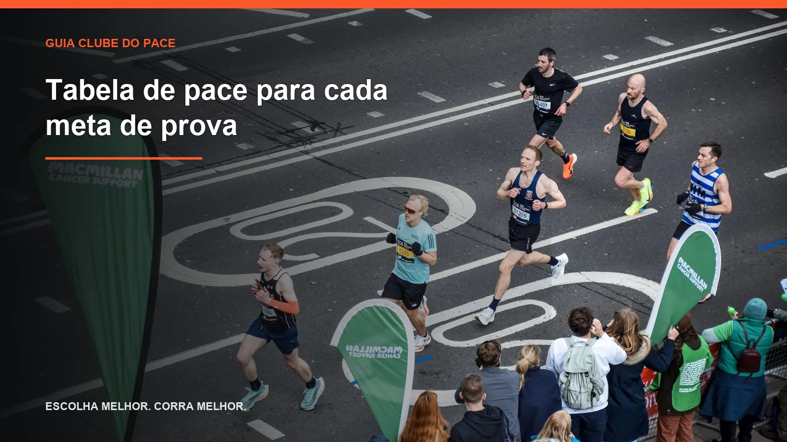Tabela de pace para cada meta de prova